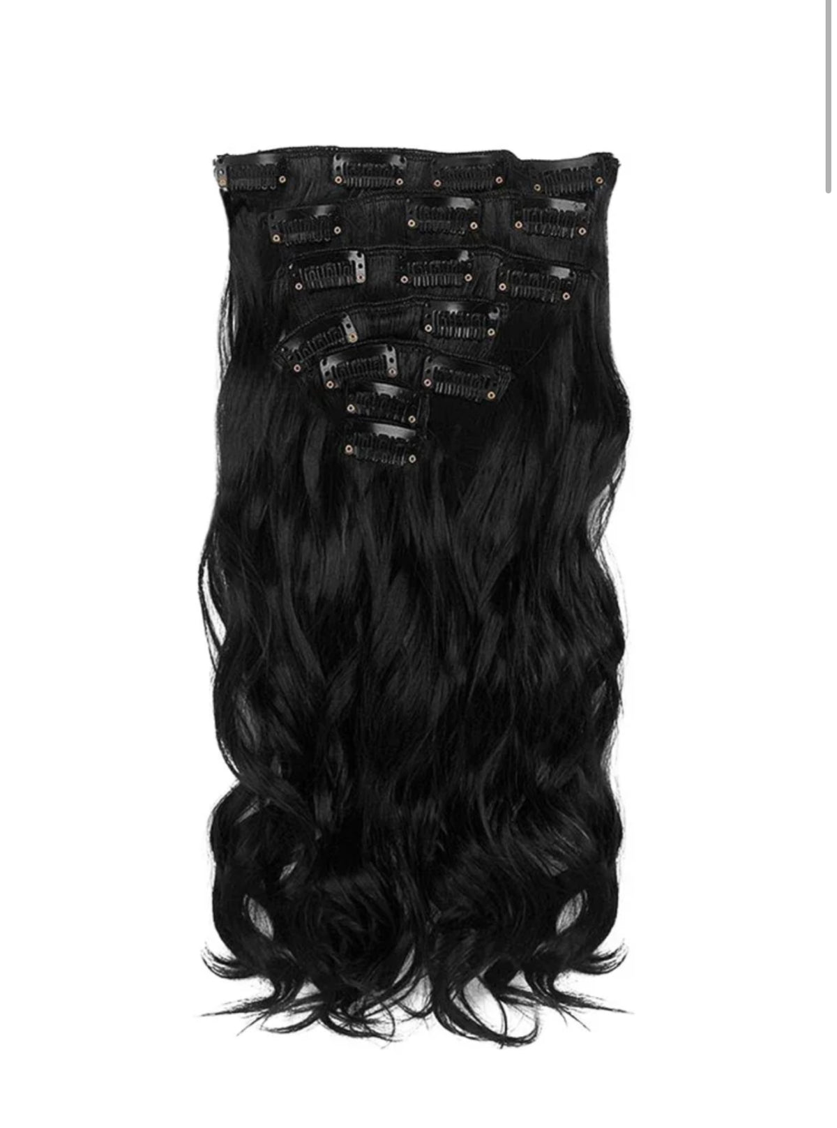 Raw Jet Black Indian Deep Wavy Clip-Ins