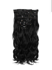 Raw Jet Black Indian Deep Wavy Clip-Ins